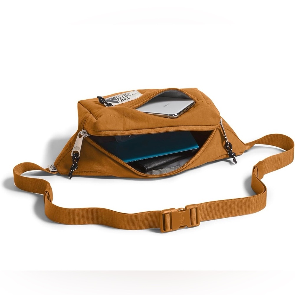 The North Face Tan Belt Bag with Front Zip Pocket. Water repellant. New - Picture 4 of 6